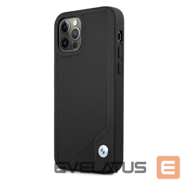 Чехол на заднюю панель BMW Etui BMW BMHCP12MRCDPK iPhone 12/12 Pro 6,1" czarny/black hardcase Leather Deboss