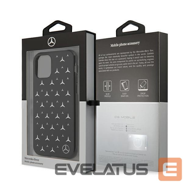 Чехол на заднюю панель Mercedes-Benz Mercedes Silver Stars Pattern Case for iPhone 11 / Xr - Black