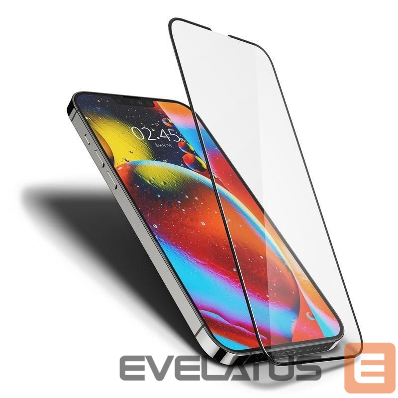 Защитное стекло Spigen Spigen Glass FC Tempered Glass for iPhone 13 / 13 Pro / 14 / 16e - Black