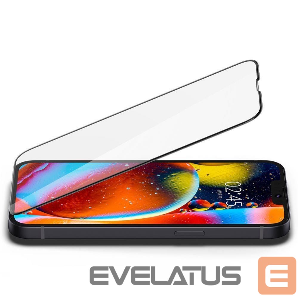 Защитное стекло Spigen Spigen Glass FC Tempered Glass for iPhone 13 / 13 Pro / 14 / 16e - Black