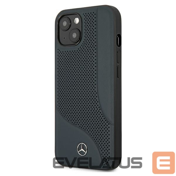 Чехол на заднюю панель Mercedes-Benz Mercedes Leather Perforated Area Case for iPhone 13 mini - Navy Blue