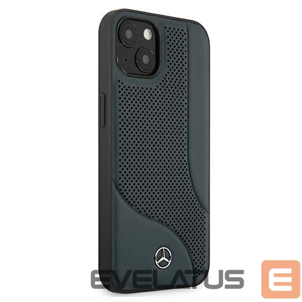 Чехол на заднюю панель Mercedes-Benz Mercedes Leather Perforated Area Case for iPhone 13 mini - Navy Blue