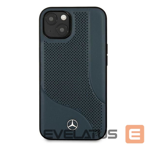 Чехол на заднюю панель Mercedes-Benz Mercedes Leather Perforated Area Case for iPhone 13 mini - Navy Blue