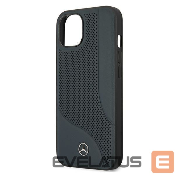 Чехол на заднюю панель Mercedes-Benz Mercedes Leather Perforated Area Case for iPhone 13 mini - Navy Blue