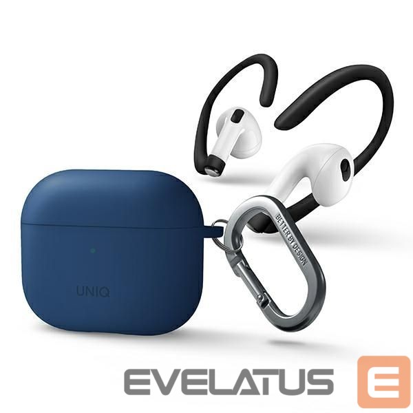 Чехол на заднюю панель UNIQ Uniq Nexo case for AirPods 3 + Ear Hooks Silicone - blue