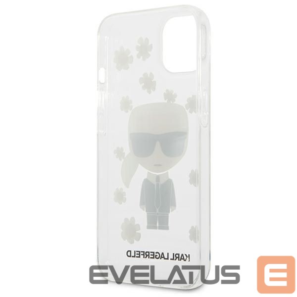 Чехол на заднюю панель Karl Lagerfeld Karl Lagerfeld KLHCP13SHFLT iPhone 13 mini 5,4" przezroczysty/transparent Flower Ikonik Karl