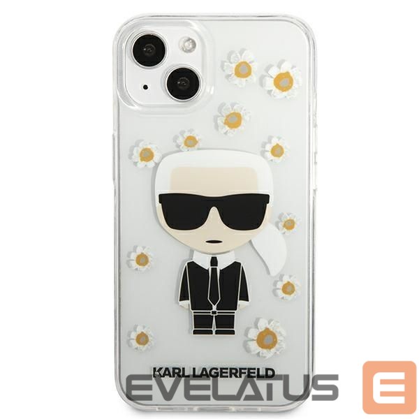 Чехол на заднюю панель Karl Lagerfeld Karl Lagerfeld KLHCP13SHFLT iPhone 13 mini 5,4" przezroczysty/transparent Flower Ikonik Karl