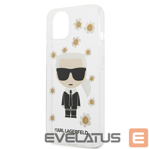 Чехол на заднюю панель Karl Lagerfeld Karl Lagerfeld KLHCP13SHFLT iPhone 13 mini 5,4" przezroczysty/transparent Flower Ikonik Karl
