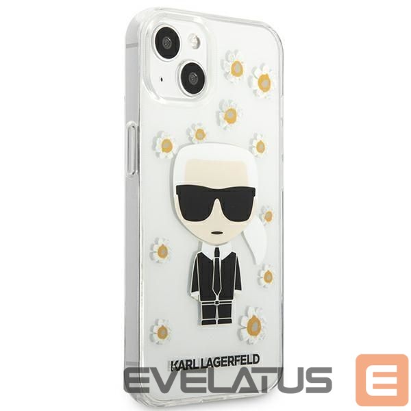 Чехол на заднюю панель Karl Lagerfeld Karl Lagerfeld KLHCP13SHFLT iPhone 13 mini 5,4" przezroczysty/transparent Flower Ikonik Karl