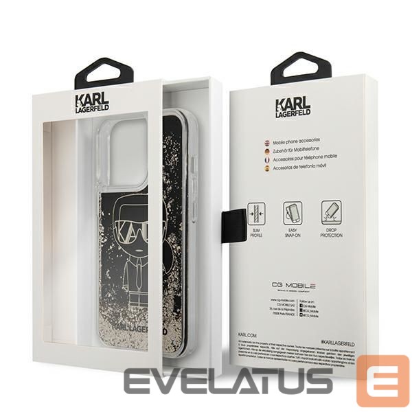 Чехол на заднюю панель Karl Lagerfeld Karl Lagerfeld KLHCP13XLGGKBK iPhone 13 Pro Max 6,7" czarny/black hardcase Liquid Glitter Gatsby