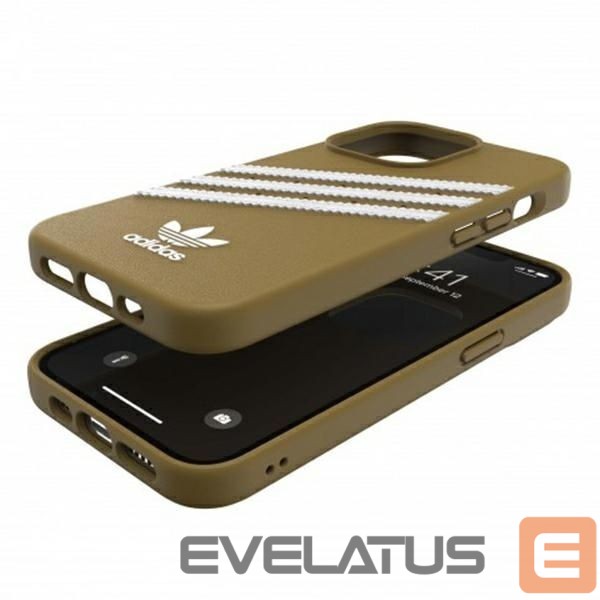 Чехол на заднюю панель Adidas Adidas OR Moulded PU iPhone 13 Pro / 13 6,1" beżowo-złoty/beige-gold 47806