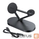 Беспроводное зарядное устройство Acefast  Acefast 15W Qi Wireless Charger for iPhone (with MagSafe), Apple Watch and Apple AirPods Stand Holder Magnetic Holder Black (E9 black) Black