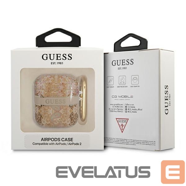 Чехол на заднюю панель Guess Guess GUA2HHFLD AirPods cover gold/gold Paisley Strap Collection