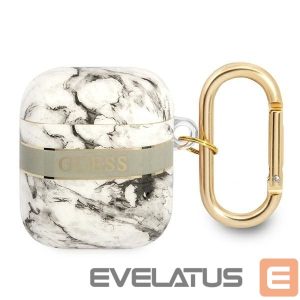 Чехол на заднюю панель Guess  Guess GUA2HCHMAG AirPods cover grey/grey Marble Strap Collection 