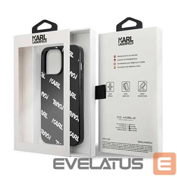 Чехол на заднюю панель Karl Lagerfeld Karl Lagerfeld Allover Case for iPhone 13 Pro / iPhone 13 - Black