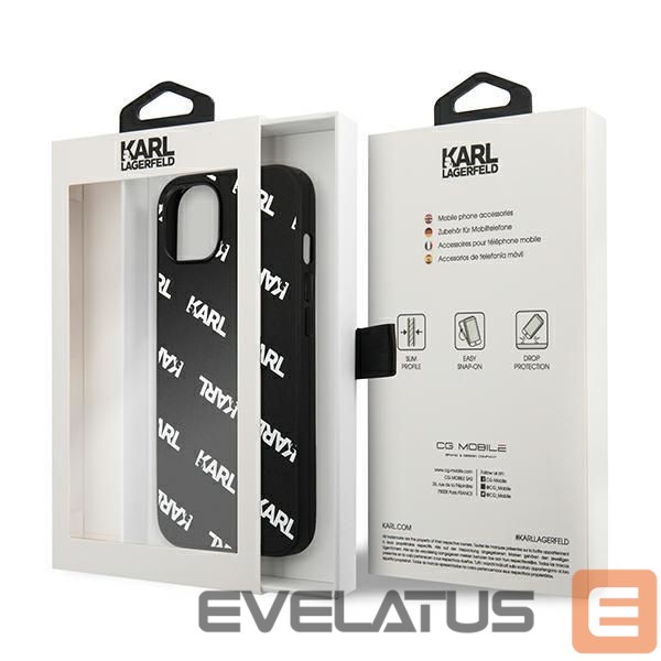 Чехол на заднюю панель Karl Lagerfeld Karl Lagerfeld Allover Case for iPhone 13 mini - Black