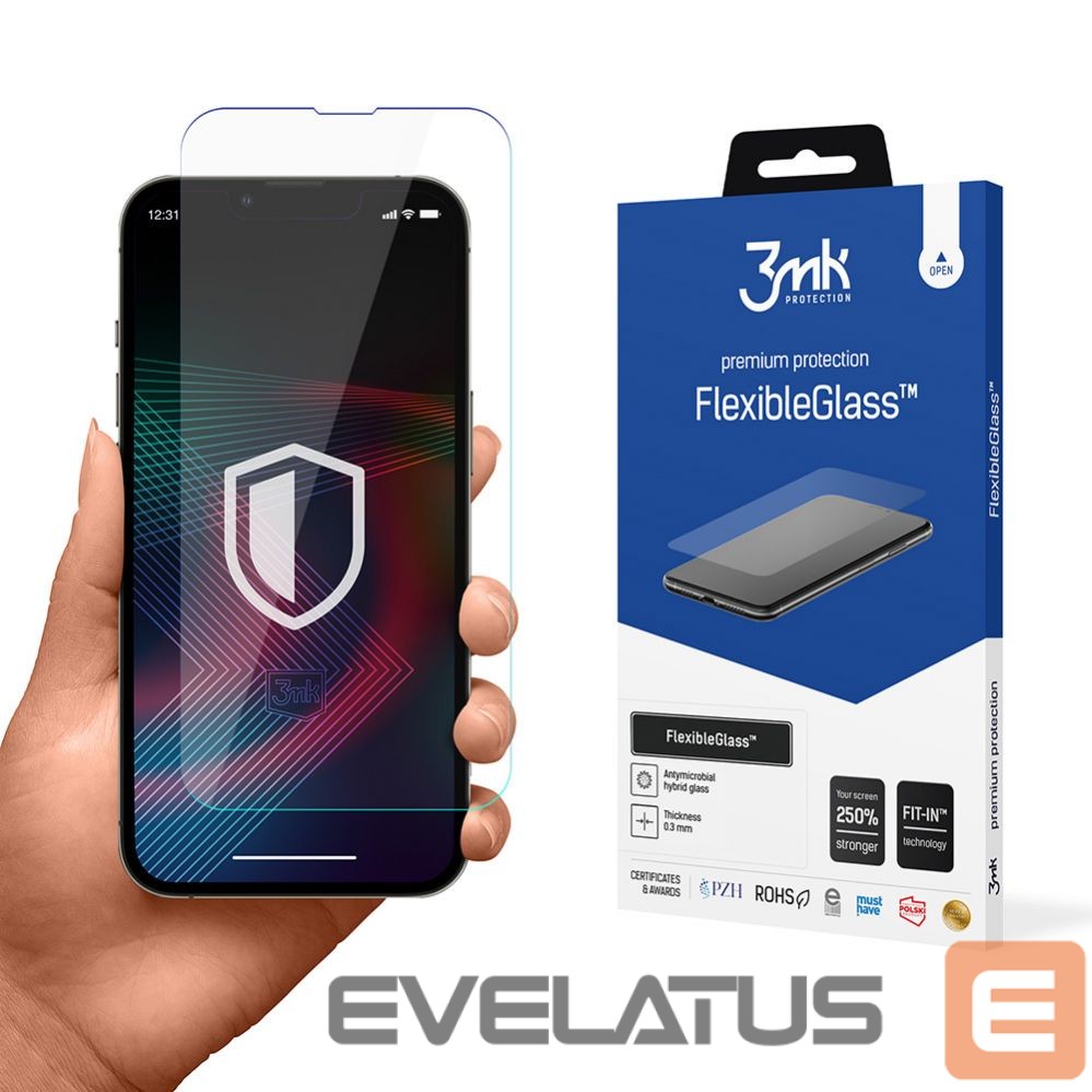 Защитное стекло 3MK Tempered glass for iPhone 14 Pro / iPhone 14 hybrid flexi 7H from the 3mk FlexibleGlass series