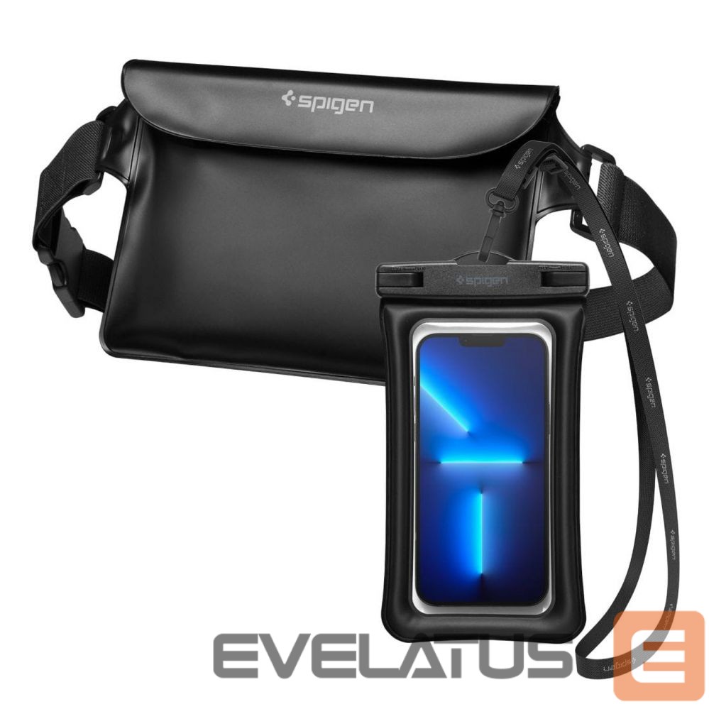 Чехол универсальный для спорта Spigen Spigen Aqua Shield A621 Waterproof Hip Bag + Floating Case - Black