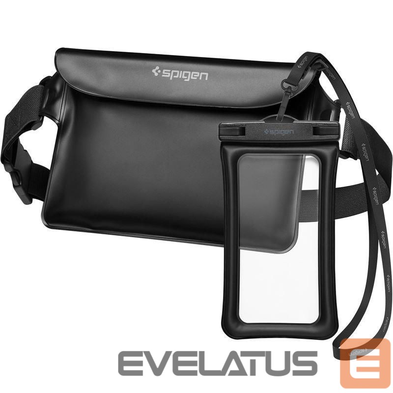 Чехол универсальный для спорта Spigen Spigen Aqua Shield A621 Waterproof Hip Bag + Floating Case - Black