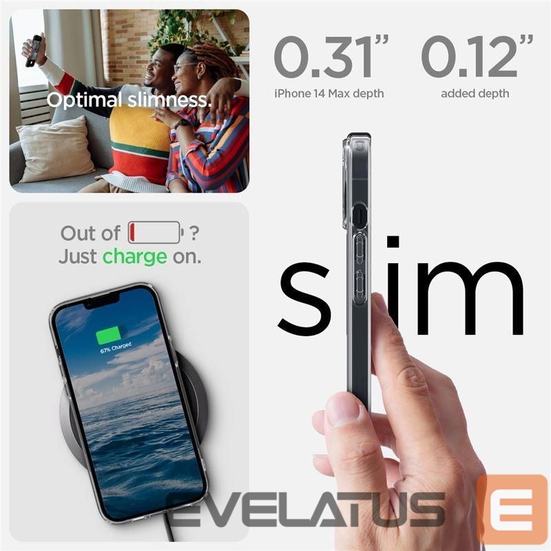 Чехол на заднюю панель Spigen Transparent || Gray