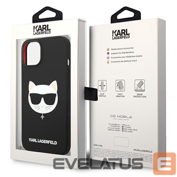 Чехол на заднюю панель Karl Lagerfeld Karl Lagerfeld KLHMP14MSLCHBK iPhone 14 Plus 6.7 "hardcase black / black Silicone Choupette Head Magsafe