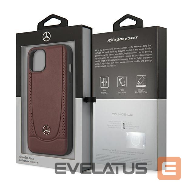 Чехол на заднюю панель Mercedes-Benz Mercedes MEHCP14MARMRE iPhone 14 Plus 6.7 "red / red hardcase Leather Urban Bengale