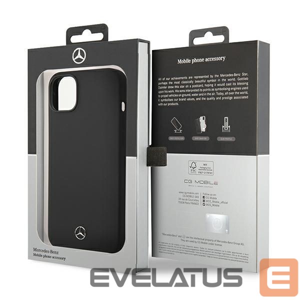 Чехол на заднюю панель Mercedes-Benz Mercedes Silicone Line MagSafe case for iPhone 14 Plus - black