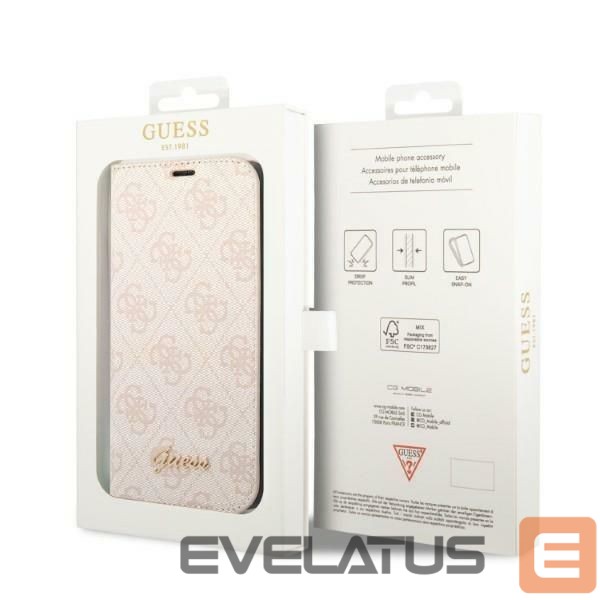 Чехол на заднюю панель Guess Guess GUBKP14LHG4SHP iPhone 14 Pro 6.1 "pink / pink book 4G Vintage Gold Logo