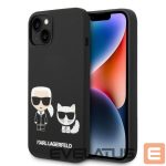 Чехол на заднюю панель Karl Lagerfeld  Karl Lagerfeld KLHMP14MSSKCK iPhone 14 Plus 6.7 "hardcase black / black Liquid Silicone Karl & Choupette Magsafe 