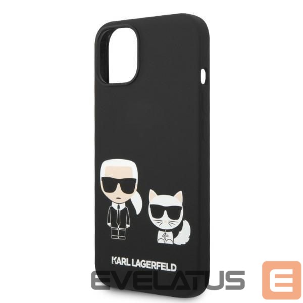 Чехол на заднюю панель Karl Lagerfeld Karl Lagerfeld KLHMP14MSSKCK iPhone 14 Plus 6.7 "hardcase black / black Liquid Silicone Karl & Choupette Magsafe