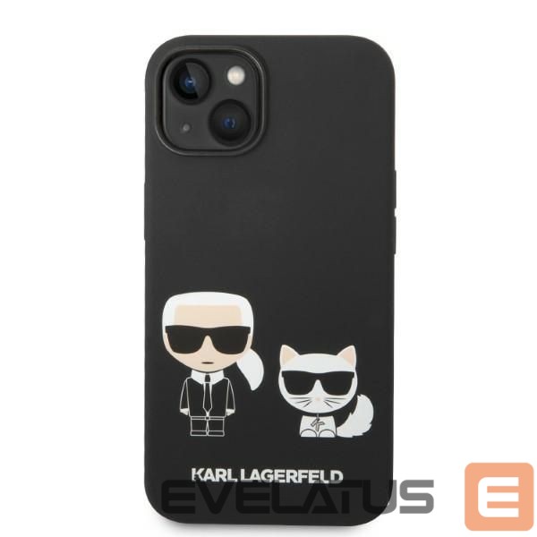 Чехол на заднюю панель Karl Lagerfeld Karl Lagerfeld KLHMP14MSSKCK iPhone 14 Plus 6.7 "hardcase black / black Liquid Silicone Karl & Choupette Magsafe