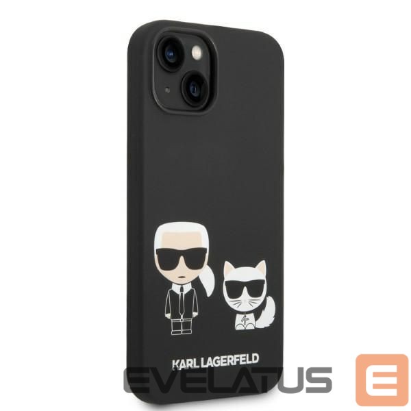 Чехол на заднюю панель Karl Lagerfeld Karl Lagerfeld KLHMP14MSSKCK iPhone 14 Plus 6.7 "hardcase black / black Liquid Silicone Karl & Choupette Magsafe