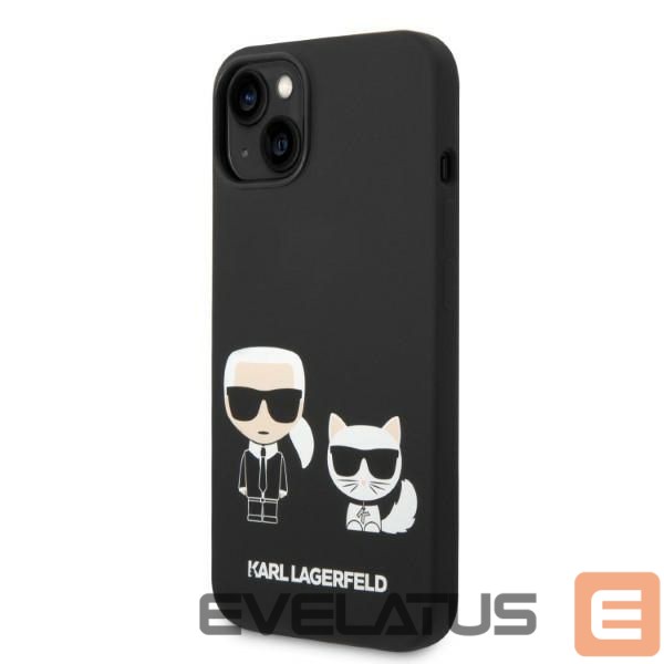 Чехол на заднюю панель Karl Lagerfeld Karl Lagerfeld KLHMP14MSSKCK iPhone 14 Plus 6.7 "hardcase black / black Liquid Silicone Karl & Choupette Magsafe
