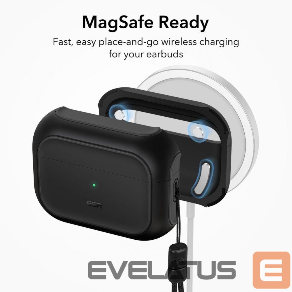 Чехол на заднюю панель ESR ESR Orbit Halolock with MagSafe for Apple AirPods Pro 1 / 2 - black