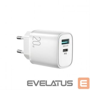 Адаптер Joyroom  Joyroom fast charger USB-A QC3.0 / USB-C PD 20W white (L-QP2011) 
