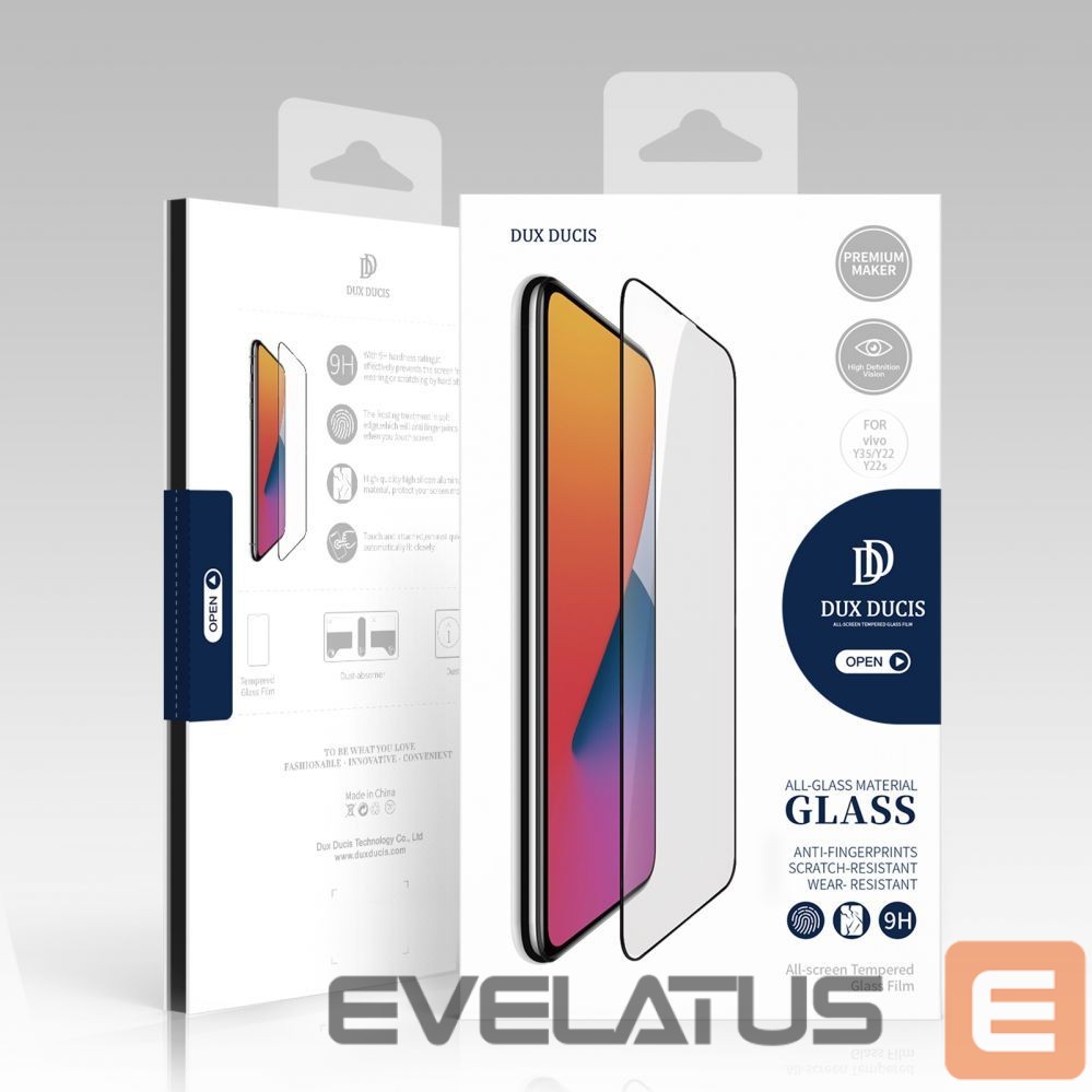 Защитное стекло Dux Ducis Dux Ducis 9D Tempered Glass Vivo Y35 / Vivo Y22 / Vivo Y22s 9H Tempered Glass with Black Frame
