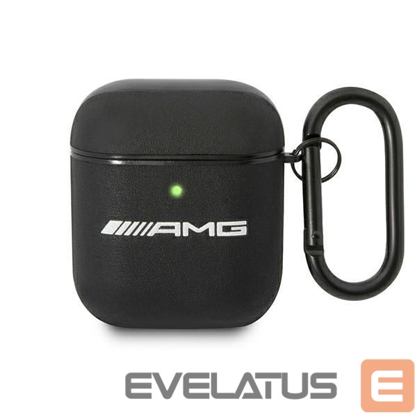 Чехол на заднюю панель Mercedes-Benz AMG AMA2SLWK AirPods cover black/black Leather