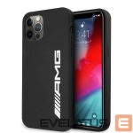 Чехол на заднюю панель Mercedes-Benz  AMG Silicone Big Logo case for iPhone 12 Pro Max - black 
