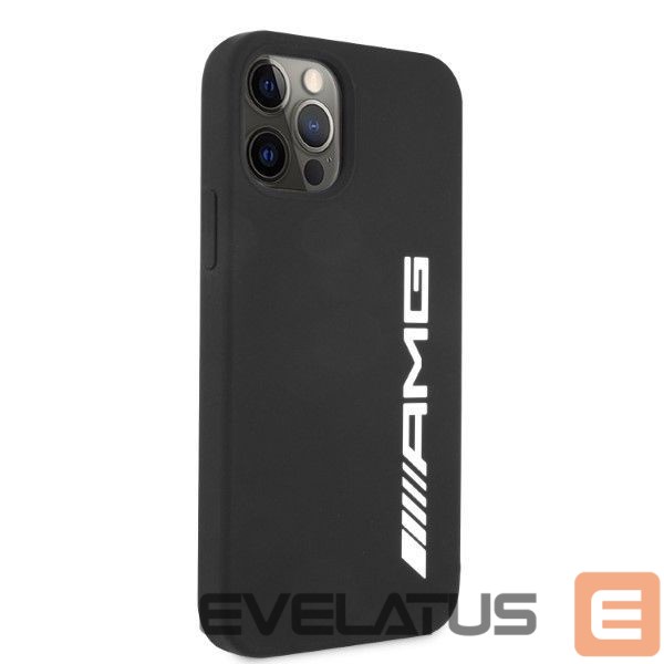 Чехол на заднюю панель Mercedes-Benz AMG Silicone Big Logo case for iPhone 12 Pro Max - black