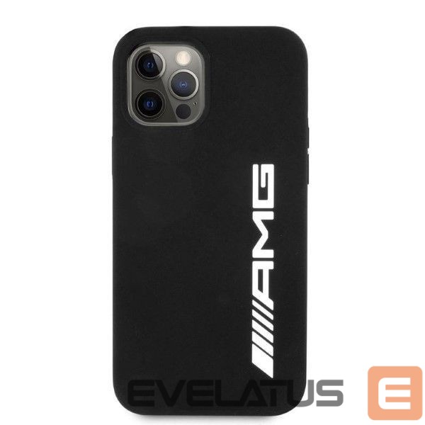 Чехол на заднюю панель Mercedes-Benz AMG Silicone Big Logo case for iPhone 12 Pro Max - black