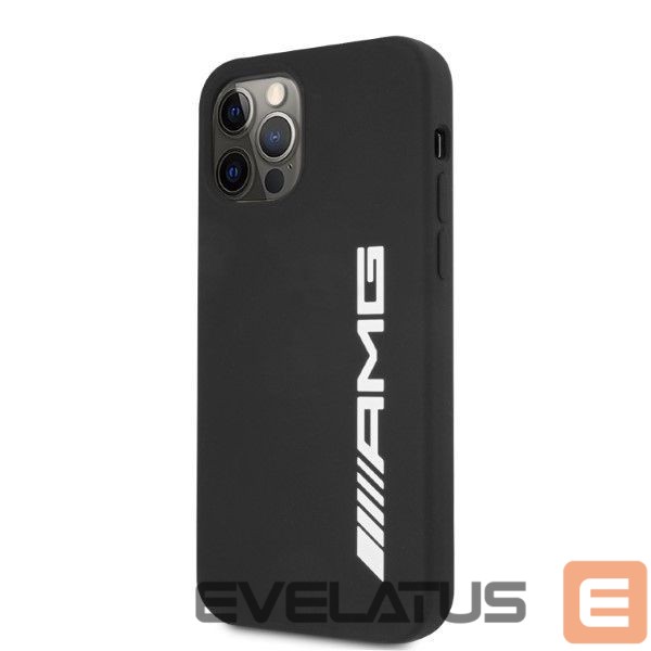 Чехол на заднюю панель Mercedes-Benz AMG Silicone Big Logo case for iPhone 12 Pro Max - black