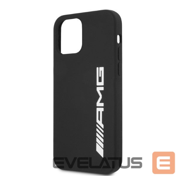 Чехол на заднюю панель Mercedes-Benz AMG Silicone Big Logo case for iPhone 12 Pro Max - black