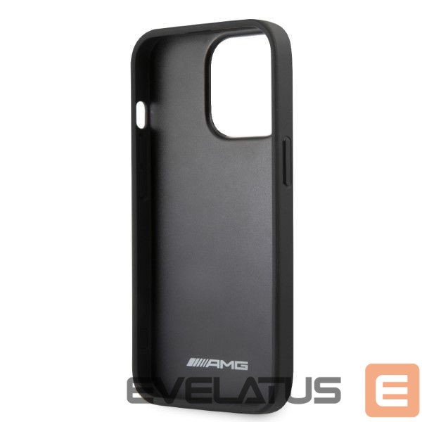 Кольцевой держатель Mercedes-Benz AMG Leather Curved Lines case for iPhone 13 Pro Max - black