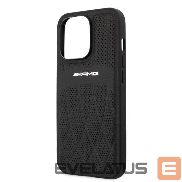 Кольцевой держатель Mercedes-Benz AMG Leather Curved Lines case for iPhone 13 Pro Max - black