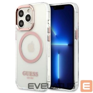 Чехол на заднюю панель Guess  Pink || Transparent 