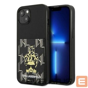 Чехол на заднюю панель Karl Lagerfeld  Karl Lagerfeld Karlimals Cardslot case for iPhone 13 - black 