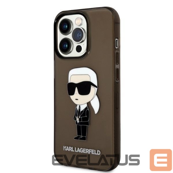 Чехол на заднюю панель Karl Lagerfeld Karl Lagerfeld KLHCP14LHNIKTCK iPhone 14 Pro 6.1" black/black hardcase Ikonik Karl Lagerfeld