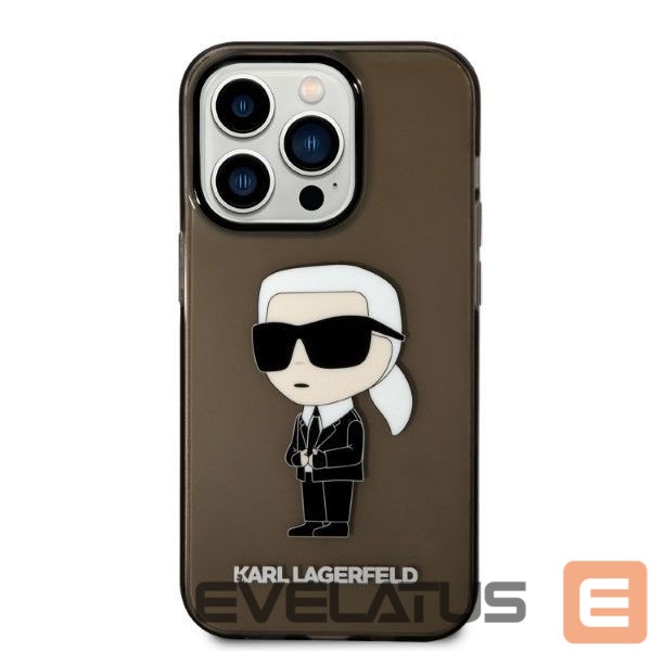 Чехол на заднюю панель Karl Lagerfeld Karl Lagerfeld KLHCP14LHNIKTCK iPhone 14 Pro 6.1" black/black hardcase Ikonik Karl Lagerfeld
