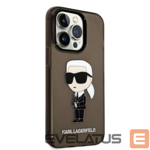 Чехол на заднюю панель Karl Lagerfeld Karl Lagerfeld KLHCP14LHNIKTCK iPhone 14 Pro 6.1" black/black hardcase Ikonik Karl Lagerfeld