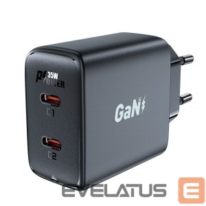Адаптер Acefast  Fast charger GaN 35W PD 2x USB C Acefast A49 - black